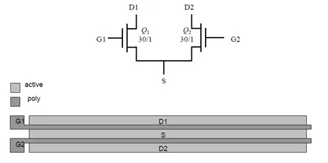 Differential Pair with Very Wide Transistors